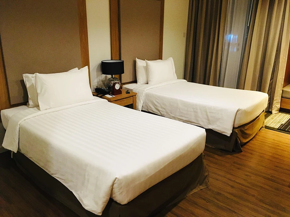 Twin Bed Room at Sheth Dosabhai Lalchand Dharamshala